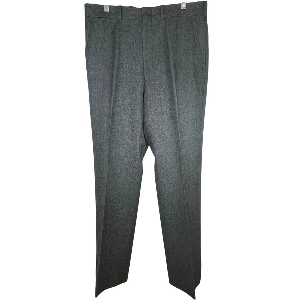 Burberrys' vintage 100% wool women's pants, gray, FLAWS